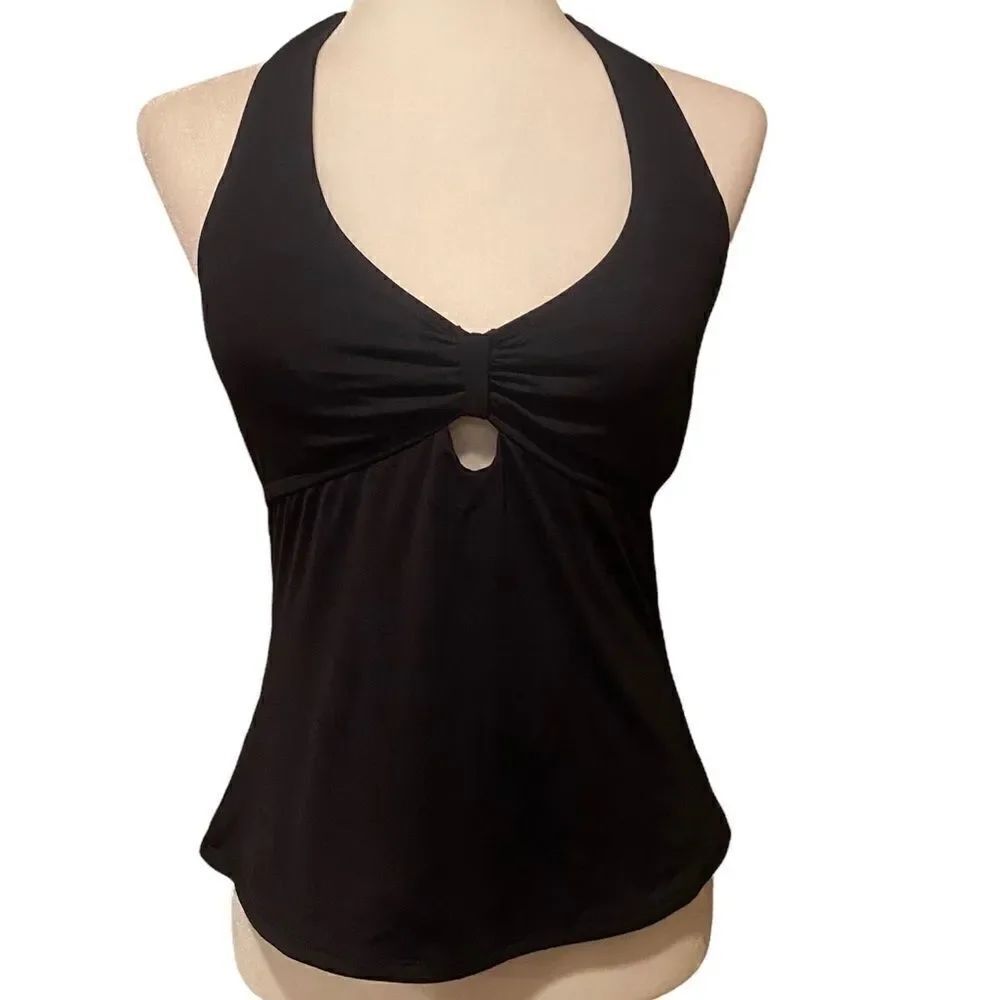 Loft Beach Black Tankini Top Size Medium